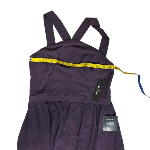 Lulu's Women's Air of Romance Dusty Purple Chiffon Long Halter Formal Dress M - Picture 7 of 10